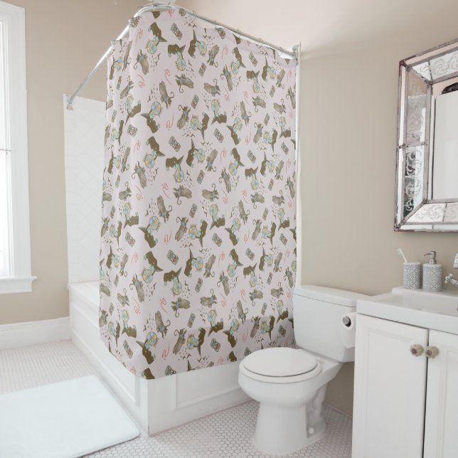 Wizard of Oz™ Wicked Witch™ Crystal Ball Pattern Shower Curtain (In Situ)