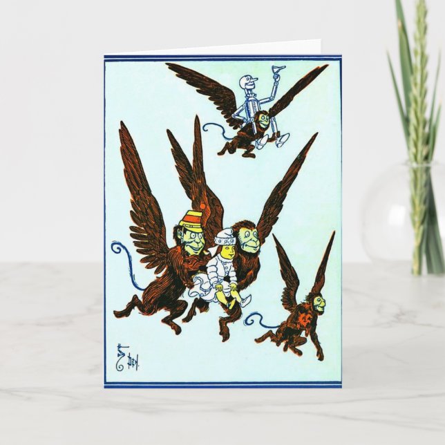 Wizard of Oz Winged monkeys flying monkeys Card (Front)