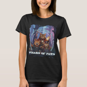 Wizard of Paws Fantasy Cat Lover T-Shirt
