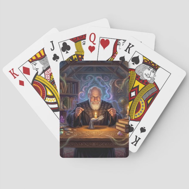 Wizard of Powerful Minimalism Playing Cards (Back)