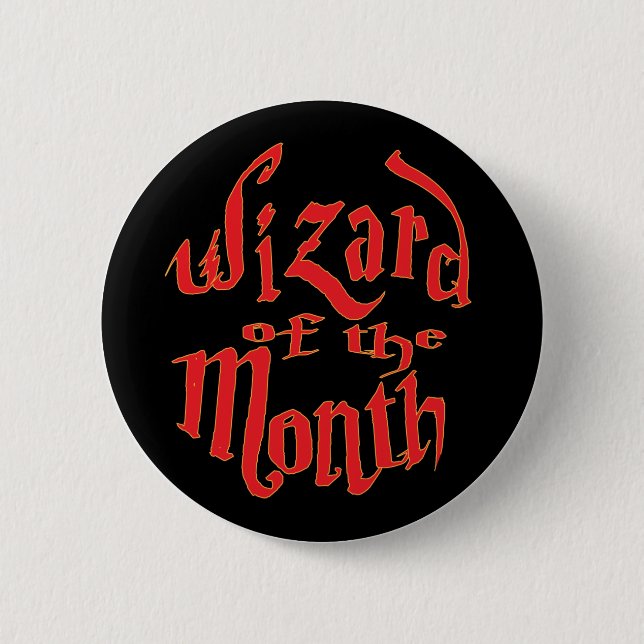 wizard of the month 6 cm round badge (Front)