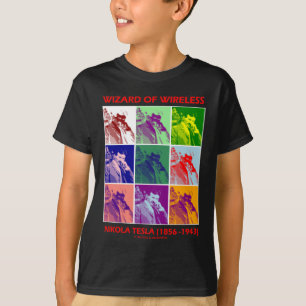 Wizard Of Wireless (Nikola Tesla Nine Pictures) T-Shirt