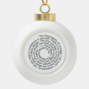 Wizard Oz courage quote ornament