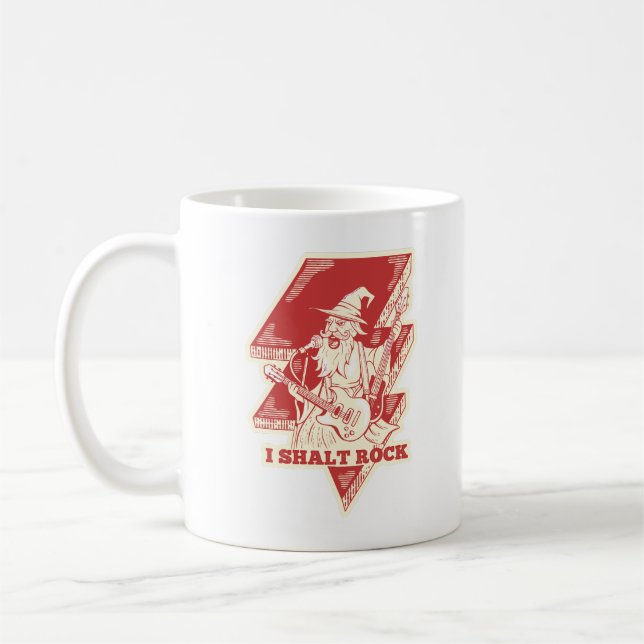 Wizard playing guitar coffee mug (Left)