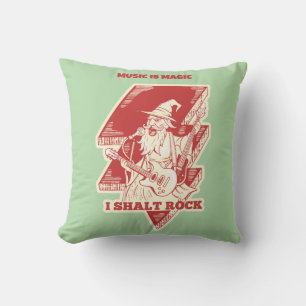 Wizard playing guitar cushion