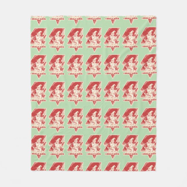 Wizard playing guitar fleece blanket (Front)