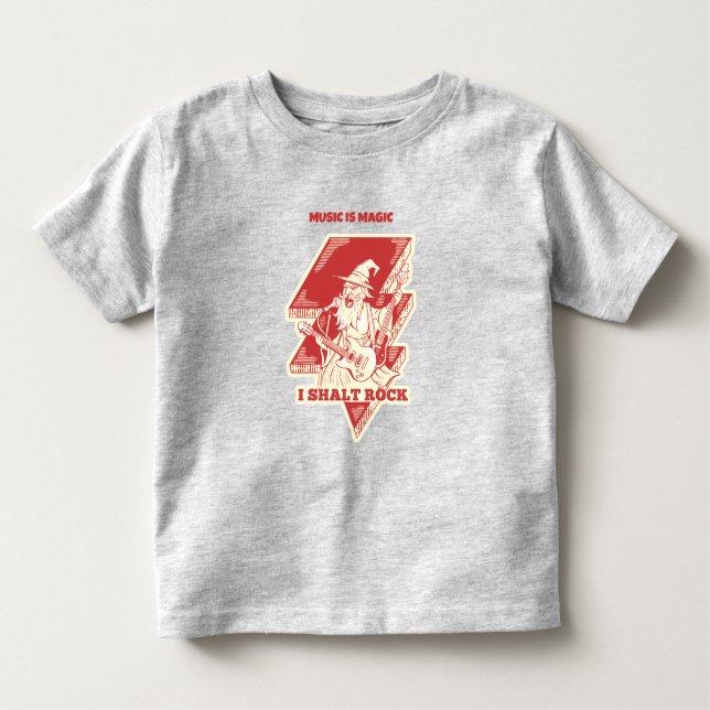 Wizard playing guitar toddler T-Shirt (Front)