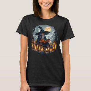Wizard reading a Book - Wicca Halloween 2 T-Shirt