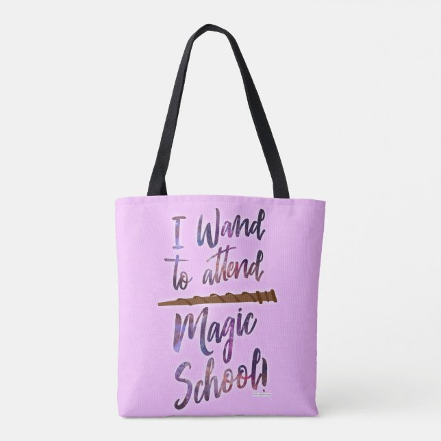Wizard School Magical Fun Spellcast Saying Tote Bag (Back)