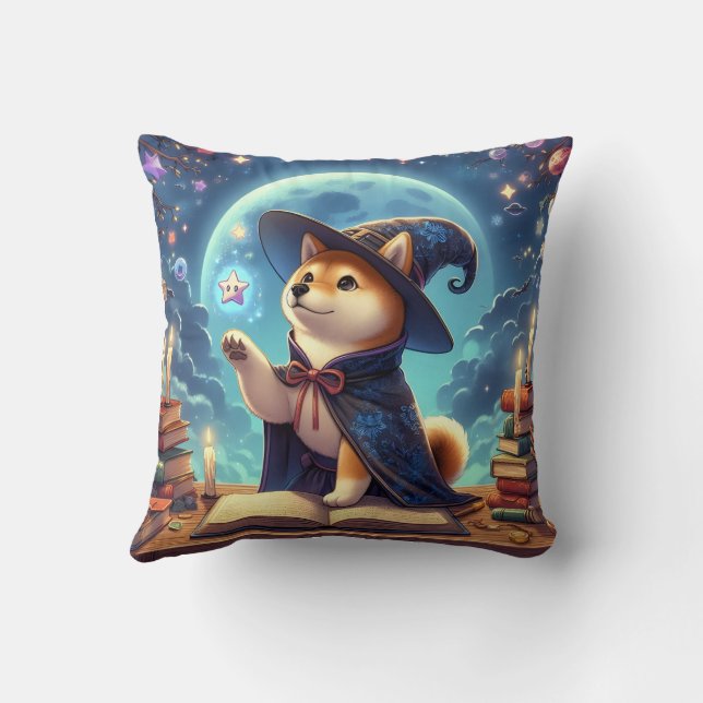 Wizard Shiba Inu Pillow (Back)