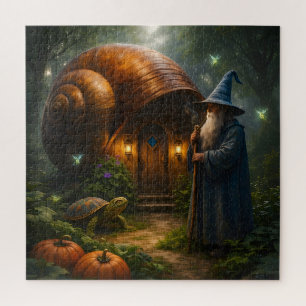 Wizard snail shell cottage enchanted forest 676 pi jigsaw puzzle
