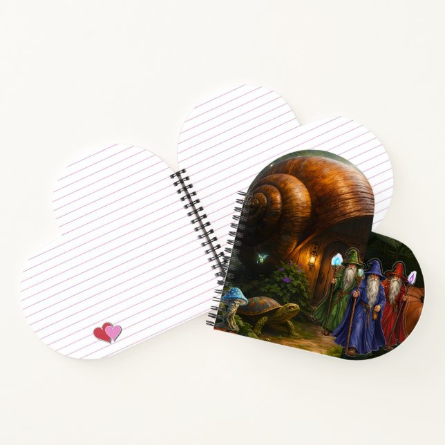 Wizard snail shell sanctuary heart shaped spiral n notebook (Inside)
