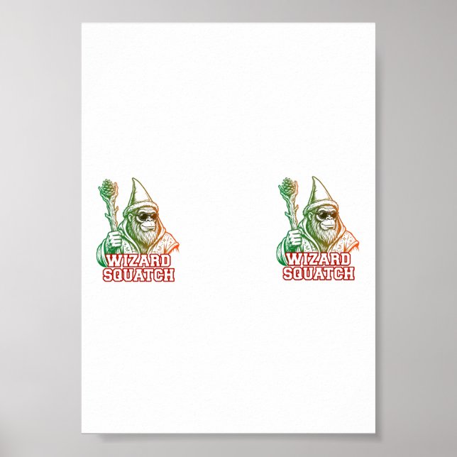 Wizard Squatch Funny Bigfoot Poster (Front)