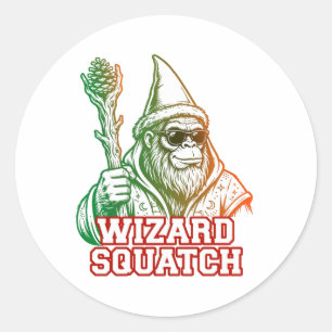 Wizard Squatch Funny Bigfoot Sticker