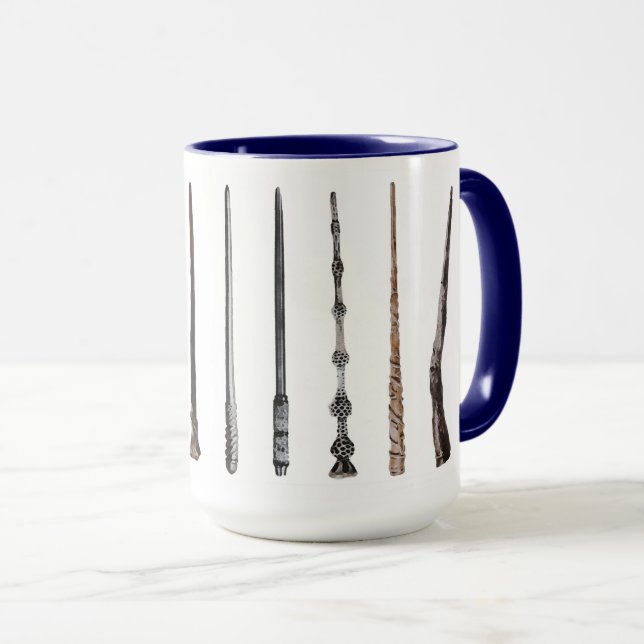 Wizard Wand Mug in Blue (Front Right)