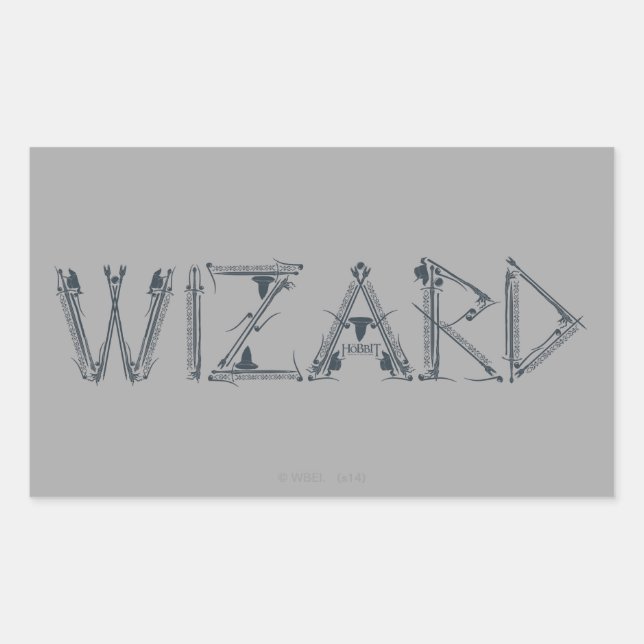 Wizard Weapon Collage Rectangular Sticker (Front)