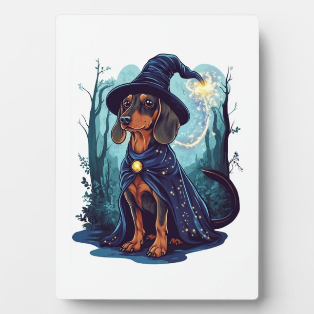 Wizard Wiener � Magical Dachshund Plaque (Front)