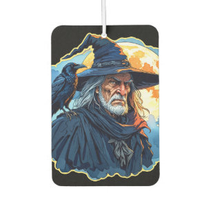 Wizard with a Raven - Halloween Fan Fun 1 Car Air Freshener