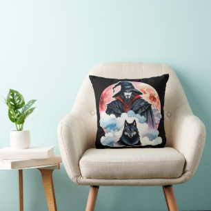 Wizard with a Wolf - Halloween Fan Fun 1 Cushion