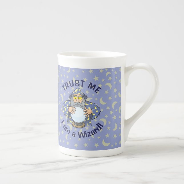 Wizard with Ball Bone China Mug (Right)