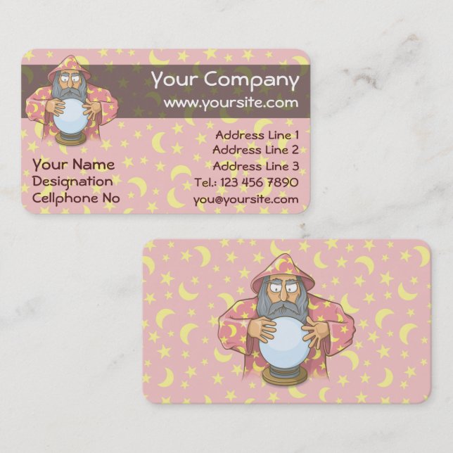 Wizard with Ball Business Card (Front/Back)