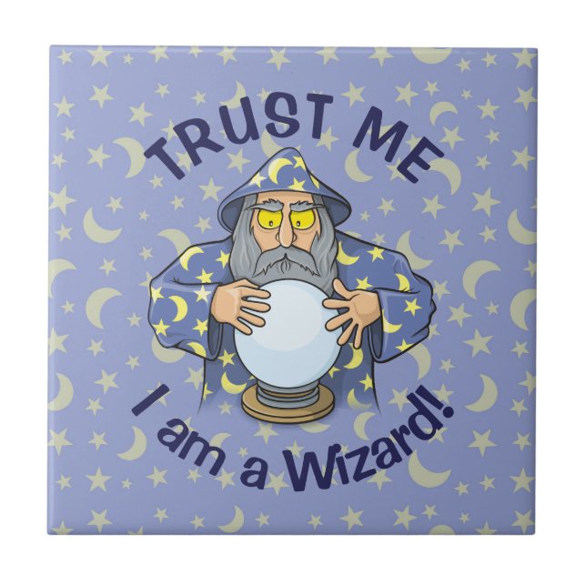 Wizard with Ball Ceramic Tile (Front)