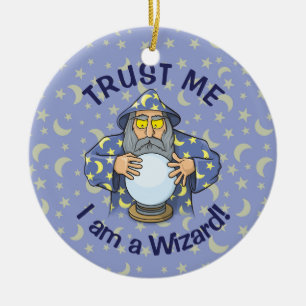 Wizard with Ball Ceramic Tree Decoration