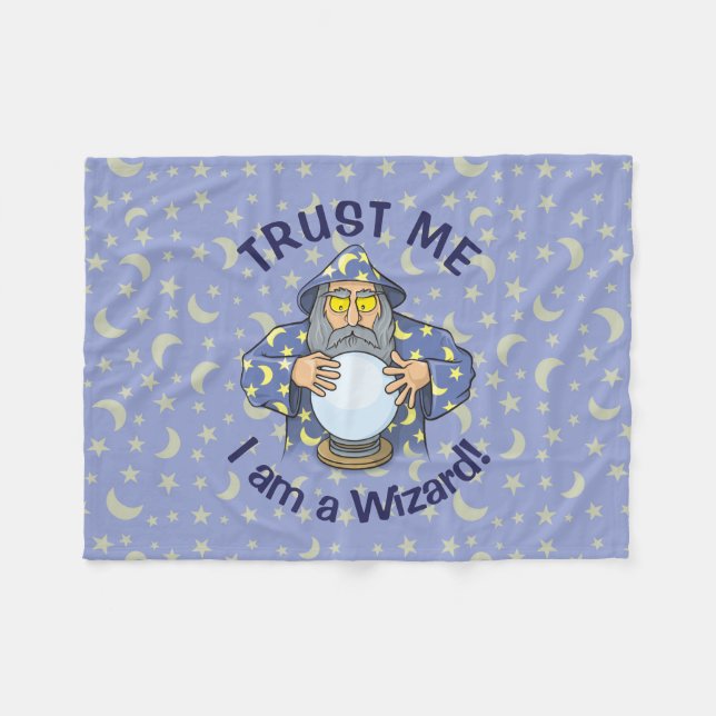 Wizard with Ball Fleece Blanket (Front (Horizontal))