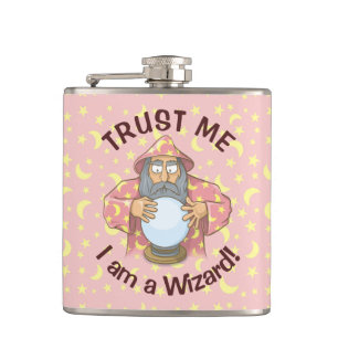 Wizard with Ball Hip Flask