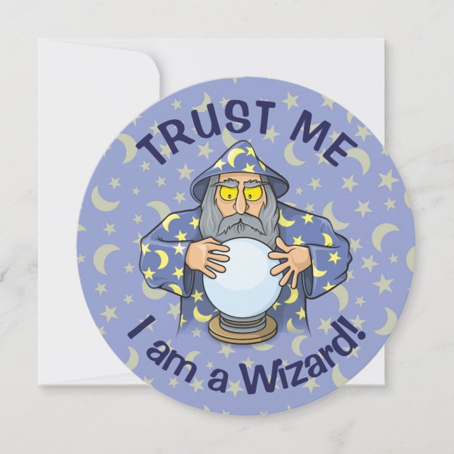 Wizard with Ball Invitation (Front)