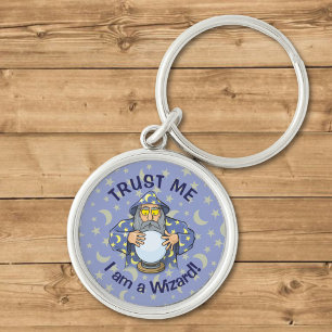 Wizard with Ball Key Ring