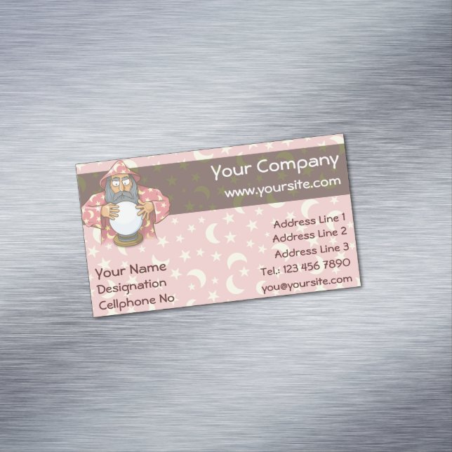 Wizard with Ball Magnetic Business Card (In Situ)