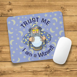 Wizard with Ball Mouse Pad