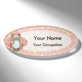 Wizard with Ball Name Tag