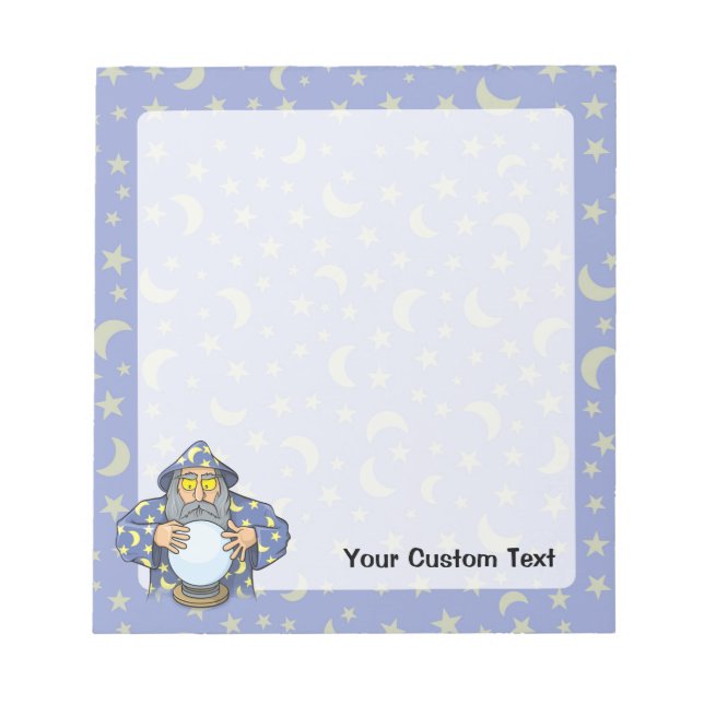 Wizard with Ball Notepad (Front)