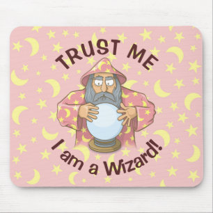 Wizard with Ball Old wizard with blue cape looking Mouse Pad