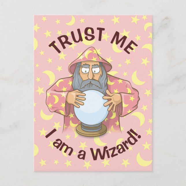 Wizard with Ball Postcard (Front)