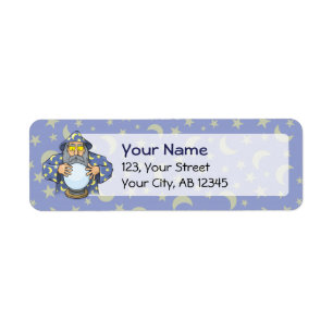 Wizard with Ball Return Address Label
