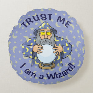 Wizard with Ball Round Cushion