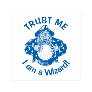 Wizard with Ball Self-inking Stamp