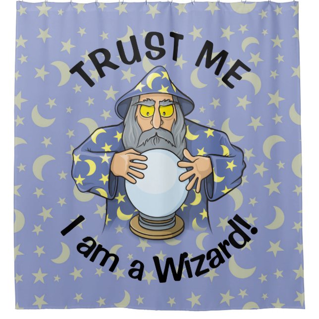 Wizard with Ball Shower Curtain (Front)