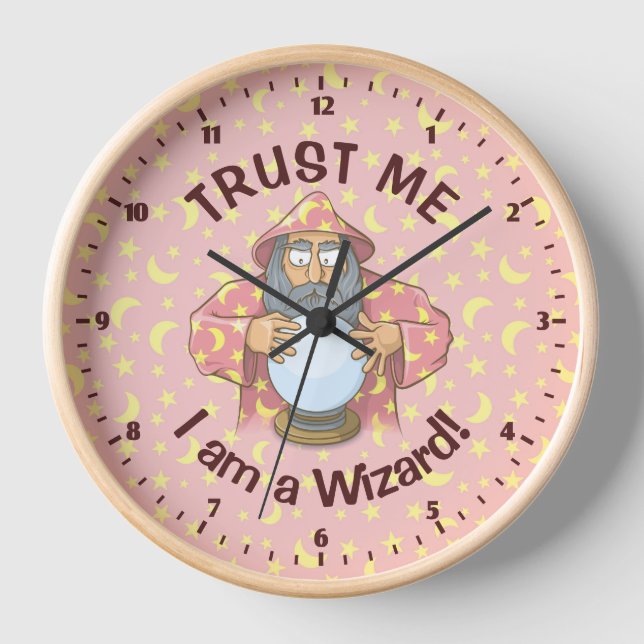 Wizard with Ball Wall Clock (Front)