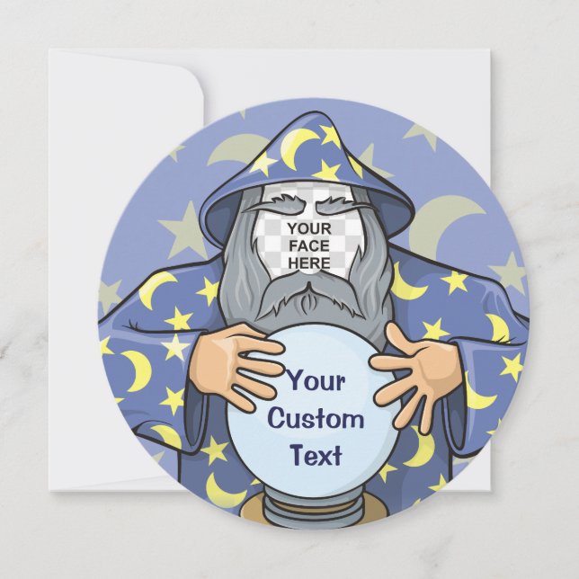 Wizard with your face invitation (Front)