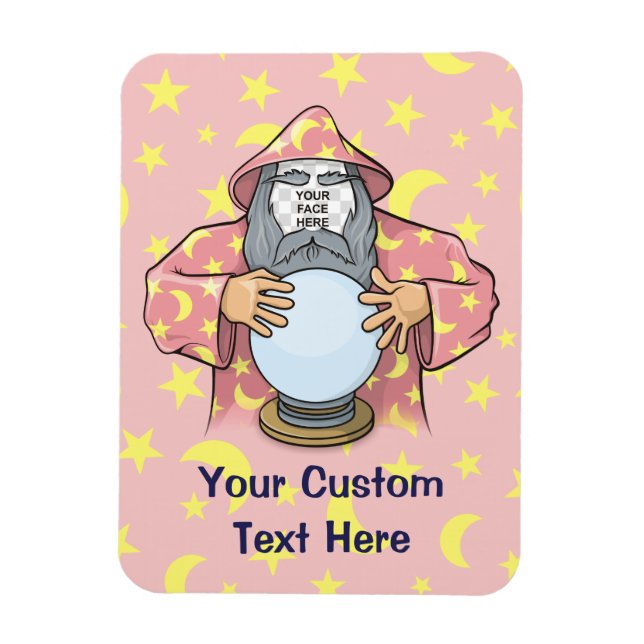 Wizard with your face magnet (Vertical)