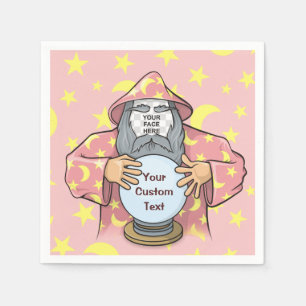 Wizard with your face napkin