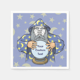 Wizard with your face napkin