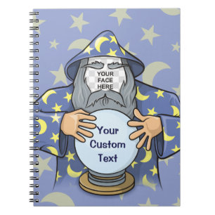 Wizard with your face notebook