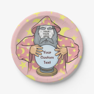Wizard with your face paper plate
