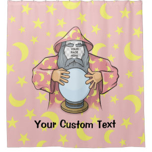 Wizard with your face shower curtain