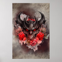 Wizardry | Red Eyed Smoky Demon Beast with Roses